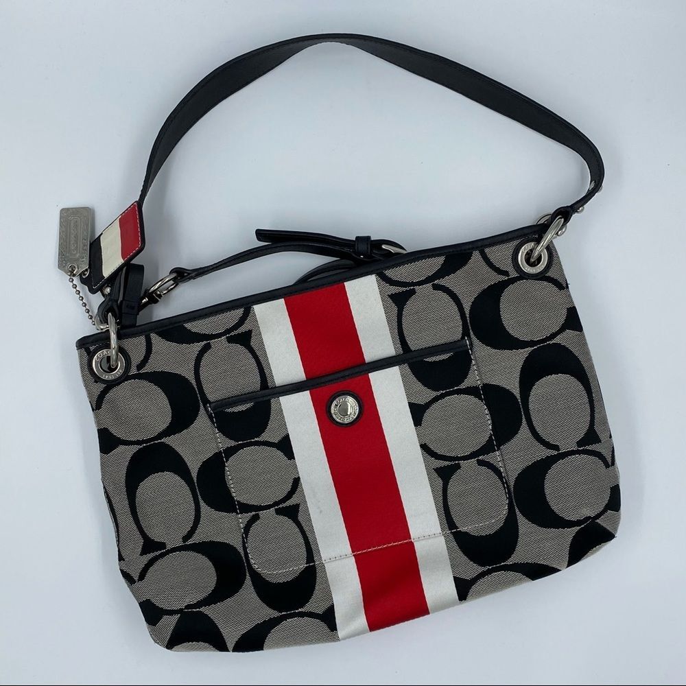 Coachβ Color Striped Crossbody Bag
